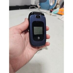 dark blue AT&T Z222 prepaid flip phone. Works y2k vintage